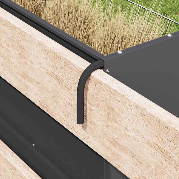 vidaXL Κρεμαστός τροφοδότης άχυρου Μαύρο 61 x 33 x 66 εκ