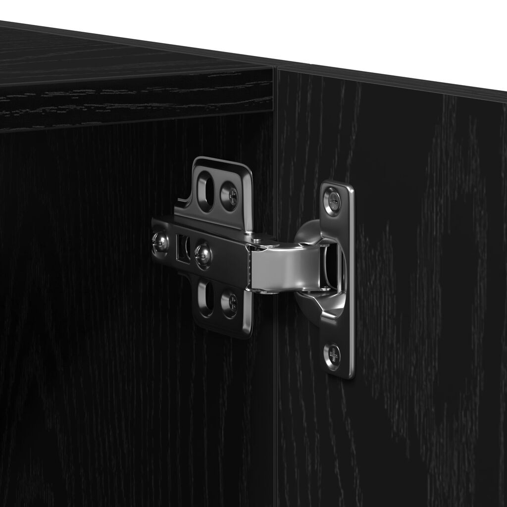 vidaXL Ντουλάπι Τοίχου Μπάνιου Μαύρη Δρυς 30x30x80 εκ, Κατασκευασμένο από Ξύλο
