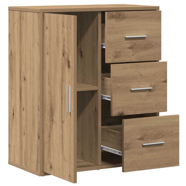 vidaXL Πλαϊνό γραφείο artisan δρυς 60 x 31 x 70 εκ Επεξεργασμένο ξύλο