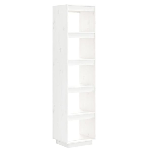 vidaXL Βιβλιοθήκη/Διαχωριστικό Χώρου Λευκό 40x35x167 εκ. Μασίφ Πεύκο