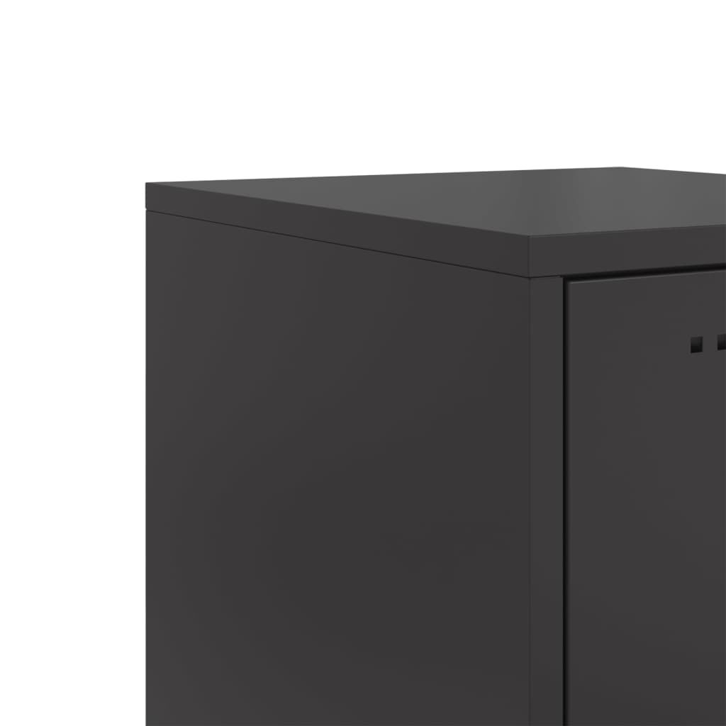 vidaXL Ντουλάπι Μαύρο 36x39x107 εκ. από Ατσάλι