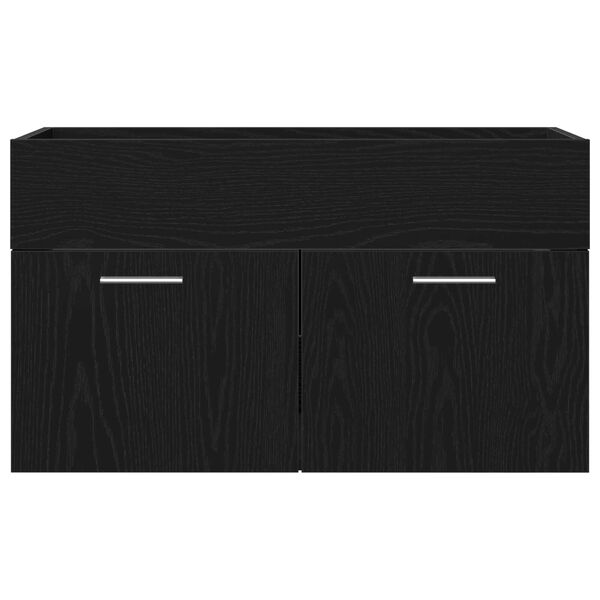 vidaXL Νιπτήρας με Ντουλάπι Μαύρη Δρυς 90x38,5x46 εκ. Επεξεργασμένο Ξύλο