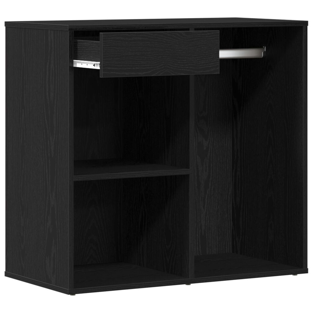 vidaXL Μαύρο Έπιπλο Καλλυντικών 80x40x75 εκ από Επεξεργασμένο Ξύλο