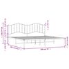 vidaXL Πλαίσιο Κρεβατιού με Κεφαλάρι Μαύρο 193 x 203 εκ. Μεταλλικό