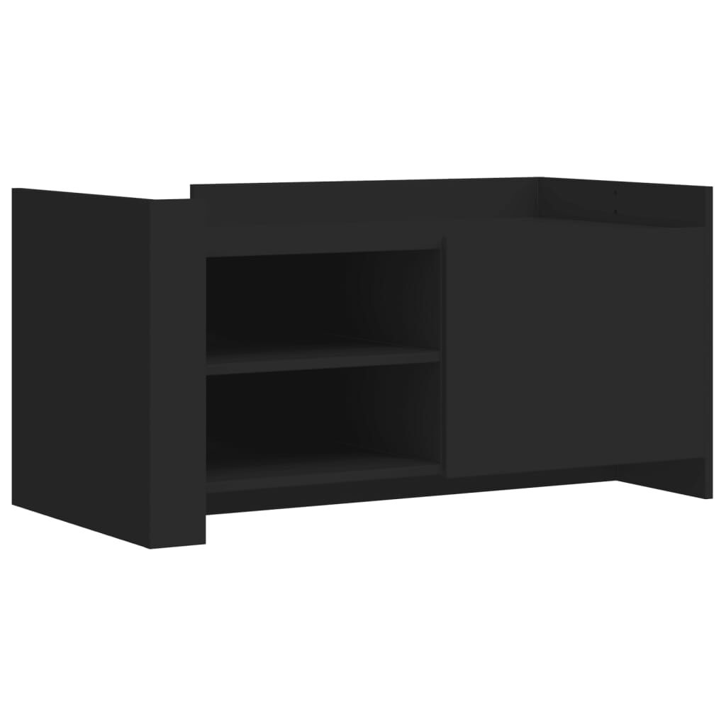 vidaXL Τραπεζάκι Σαλονιού Μαύρο 100x50x50 εκ. Επεξεργασμένο Ξύλο