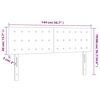 vidaXL Κεφαλάρια Κρεβατιού 2 τεμ. Μαύρα 72x5x78/88 εκ. Υφασμάτινα