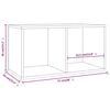 vidaXL Έπιπλο Δίσκων Βινυλίου Γυαλ. Λευκό 71x34x36 εκ. Επεξεργ. Ξύλο