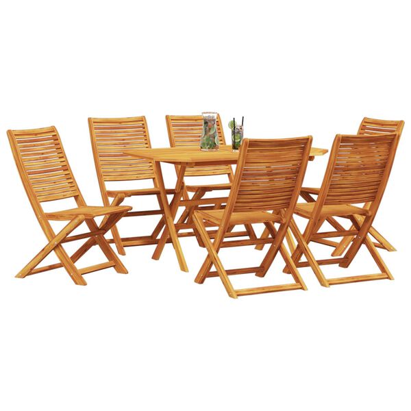 vidaXL Σετ Εξωτερικού Φαγητού 7 pcs Καστανό 135 x 85 x 75 εκ.