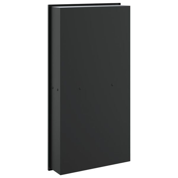 vidaXL Εσοχή Ντους Βουρστ. Μαύρο Ματ 32x62x9 εκ. Αν. Ατσάλι