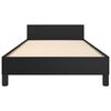 vidaXL Πλαίσιο Κρεβατιού με Κεφαλάρι Μαύρο 100x200 εκ. Συνθετικό Δέρμα