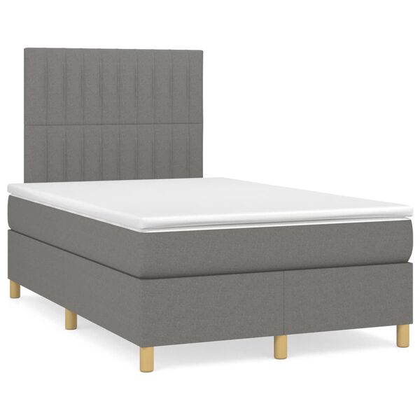 vidaXL &Kappa;&rho;&epsilon;&beta;ά&tau;&iota; Boxspring &mu;&epsilon; &Sigma;&tau;&rho;ώ&mu;&alpha; & LED &Sigma;&kappa;.&Gamma;&kappa;&rho;&iota; 120x190&epsilon;&kappa;. &Upsilon;&phi;&alpha;&sigma;&mu;ά&tau;&iota;&nu;&omicron;