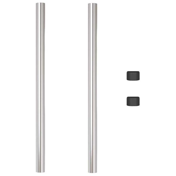 vidaXL Πό posts φράχτη 2 pcs Ασημί 50 cm Ατσάλι με Επικάλυψη Πούδρας