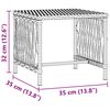 vidaXL Ξαπλώστρα 2-πρόσωπο 2 pcs Γκρι 35 x 35 x 32 εκ. συνθετικό ρατάν