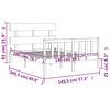 vidaXL Σκελετός Κρεβατιού Χωρίς Στρώμα 140x200 εκ Μασίφ Ξύλο Πεύκου