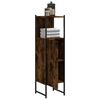 vidaXL Ντουλάπι Μπάνιου Καπνιστή Δρυς 33x33x120,5 εκ. Επεξεργ. Ξύλο