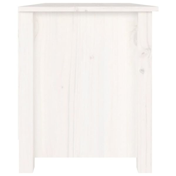 vidaXL Παπουτσοθήκη Λευκή 70 x 38 x 45,5 εκ. από Μασίφ Ξύλο Πεύκου