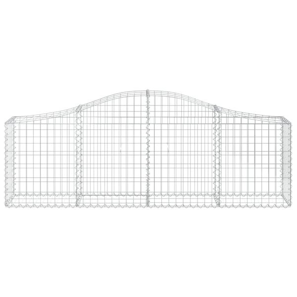 vidaXL Συρματοκιβώτια Τοξωτά 14 τεμ. 200x30x60/80 εκ. Γαλβαν. Ατσάλι