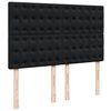 vidaXL Κρεβάτι Boxspring με Στρώμα Μαύρο 140x190 εκ. Βελούδινο