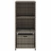 vidaXL Ντουλάπι Αποθήκευσης Κήπου Γκρι 50x55x115 εκ. Συνθετικό Ρατάν