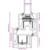 vidaXL Παράθυρο Υπογείου "RISOR" 50x75 εκ. Ανακλινόμενο & Περιστρεφόμενο DIN Δεξιό Λευκό