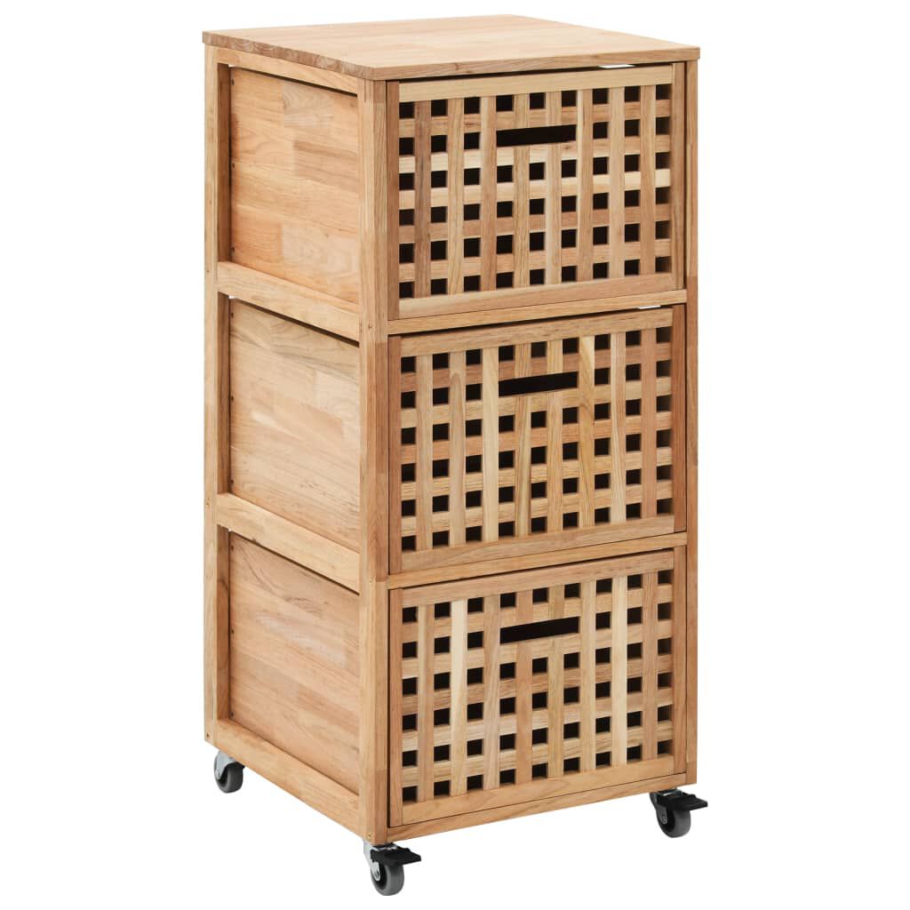 vidaXL Ντουλάπι Μπάνιου 41 x 41 x 91 εκ. από Μασίφ Ξύλο Καρυδιάς