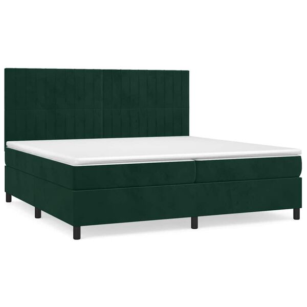vidaXL &Kappa;&rho;&epsilon;&beta;ά&tau;&iota; Boxspring &mu;&epsilon; &Sigma;&tau;&rho;ώ&mu;&alpha; &Sigma;&kappa;&omicron;ύ&rho;&omicron; &Pi;&rho;ά&sigma;&iota;&nu;&omicron; 200x200&epsilon;&kappa;. &Beta;&epsilon;&lambda;&omicron;ύ&delta;&iota;&nu;&omicron;