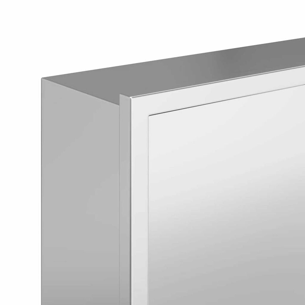 vidaXL Νίτσα Μπάνιου Ασημί 60 x 20 x 9.5 εκ Ανοξείδωτο ατσάλι