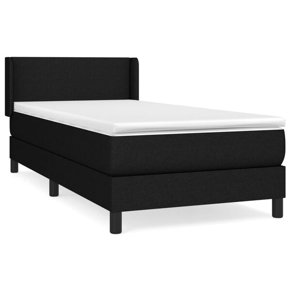 vidaXL &Kappa;&rho;&epsilon;&beta;ά&tau;&iota; Boxspring &mu;&epsilon; &Sigma;&tau;&rho;ώ&mu;&alpha; &Mu;&alpha;ύ&rho;&omicron; 80 x 200 &epsilon;&kappa;. &Upsilon;&phi;&alpha;&sigma;&mu;ά&tau;&iota;&nu;&omicron;