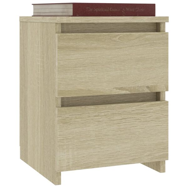 vidaXL Κομοδίνο Χρώμα Sonoma Δρυς 30 x 30 x 40 εκ. από Επεξ. Ξύλο
