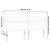 vidaXL Κεφαλάρι Κρεβατιού LED Μπλε 180x5x118/128 εκ. Υφασμάτινο