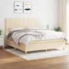 vidaXL &Kappa;&rho;&epsilon;&beta;ά&tau;&iota; Boxspring &mu;&epsilon; &Sigma;&tau;&rho;ώ&mu;&alpha; &Kappa;&rho;&epsilon;&mu; 160x200 &epsilon;&kappa;. &Upsilon;&phi;&alpha;&sigma;&mu;ά&tau;&iota;&nu;&omicron;