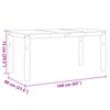 vidaXL Τραπεζαρία Corona Γκρι 160 x 80 x 75 εκ. από Μασίφ Ξύλο Πεύκου