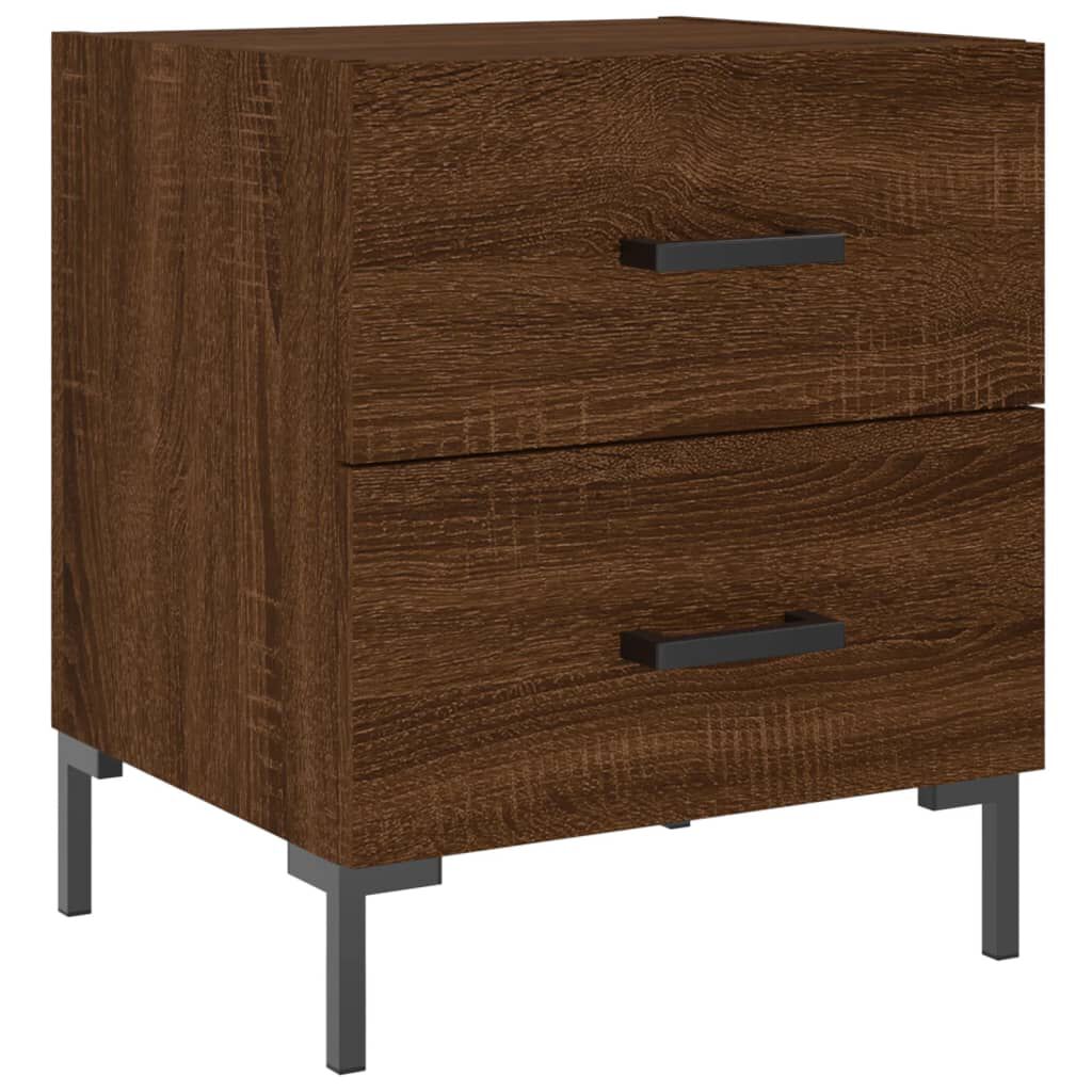 vidaXL Κομοδίνο Καφέ Δρυς 40 x 35 x 47,5 εκ. από Επεξεργ. Ξύλο