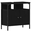 vidaXL Σετ Επίπλων Μπάνιου με ράφι 3 pcs Μαύρη δρυς 33 x 33 x 185.5 εκ