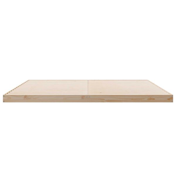vidaXL Κρεβάτι με Σκελετό 200x220 εκ. από Σκληρό Ξύλο Πεύκου