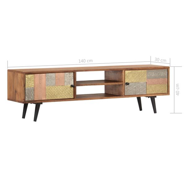 vidaXL Έπιπλο Τηλεόρασης 140 x 30 x 40 εκ. από Μασίφ Ξύλο Ακακίας