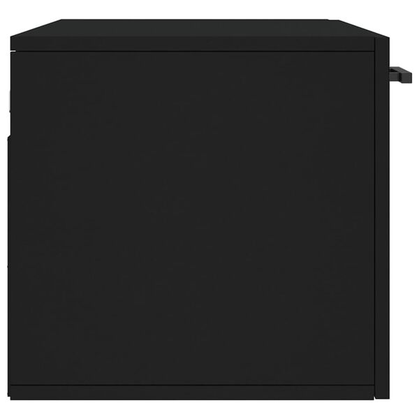 vidaXL Ντουλάπι Τοίχου Μαύρο 80 x 36,5 x 35 εκ. από Επεξεργασμένο Ξύλο