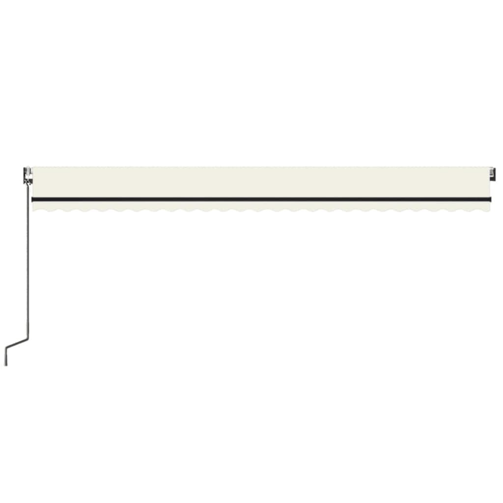 vidaXL Τέντα Αυτόματη με LED & Αισθητήρα Ανέμου Κρεμ 600x350 εκ.