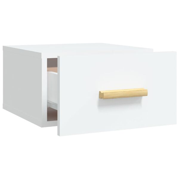 vidaXL Κομοδίνο Επιτοίχιο Λευκά 35 x 35 x 20 εκ.