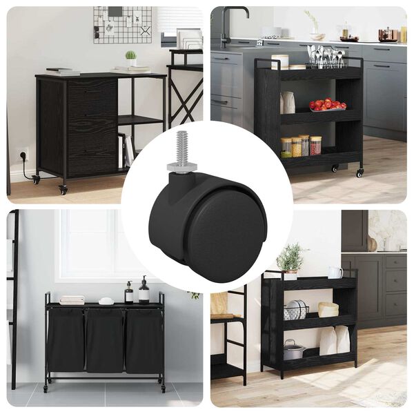 vidaXL &Rho;ό&delta;&epsilon;&sigmaf; 12 pcs &Mu;&alpha;ύ&rho;&omicron; 40,1 x 37,8 &chi;&iota;&lambda; PP &kappa;&alpha;&iota; &Sigma;ί&delta;&epsilon;&rho;&omicron;