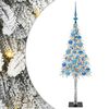 vidaXL Χριστουγεννιάτικο Δέντρο με 150 LED Λευκό 120 cm ΠΕ και Ατσάλι