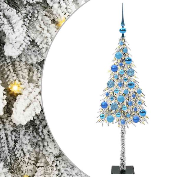 vidaXL Χριστουγεννιάτικο Δέντρο με 150 LED Λευκό 120 cm ΠΕ και Ατσάλι