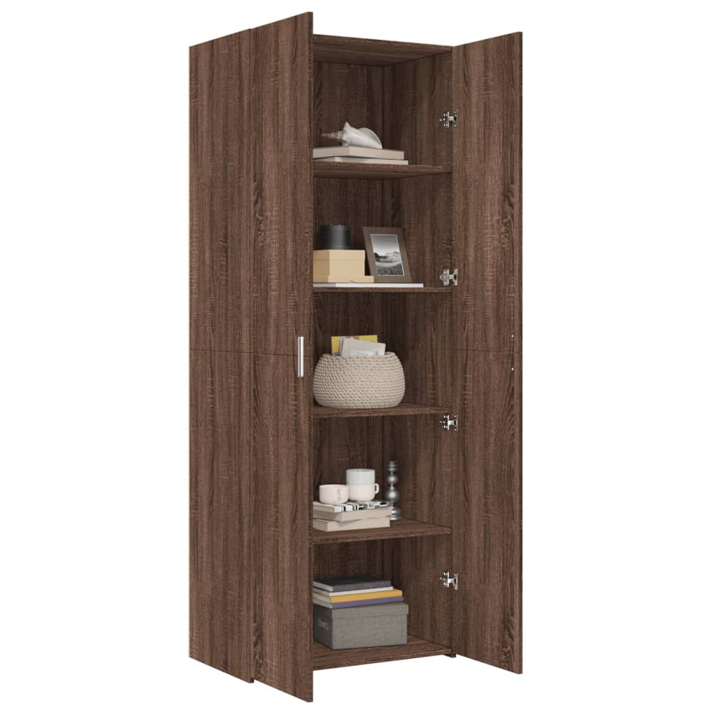 vidaXL Ντουλάπι Καφέ Δρυς 70x42,5x185 εκ. από Επεξεργασμένο Ξύλο