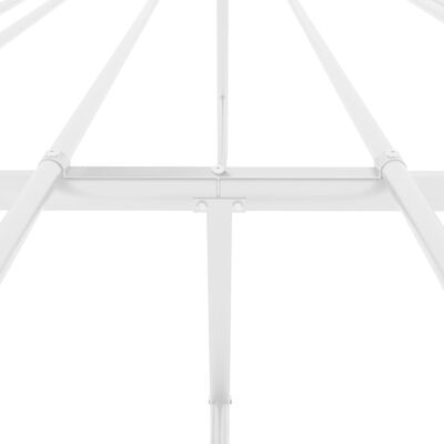 vidaXL Πλαίσιο Κρεβατιού Λευκό 135 x 190 εκ. Μεταλλικό