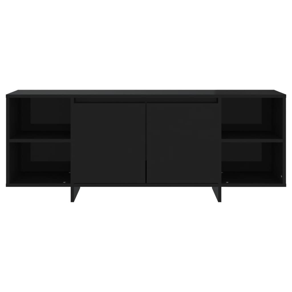 vidaXL Έπιπλο Τηλεόρασης Μαύρο 130 x 35 x 50 εκ. από Μοριοσανίδα