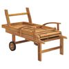 vidaXL Ξαπλώστρα από Μασίφ Ξύλο Teak