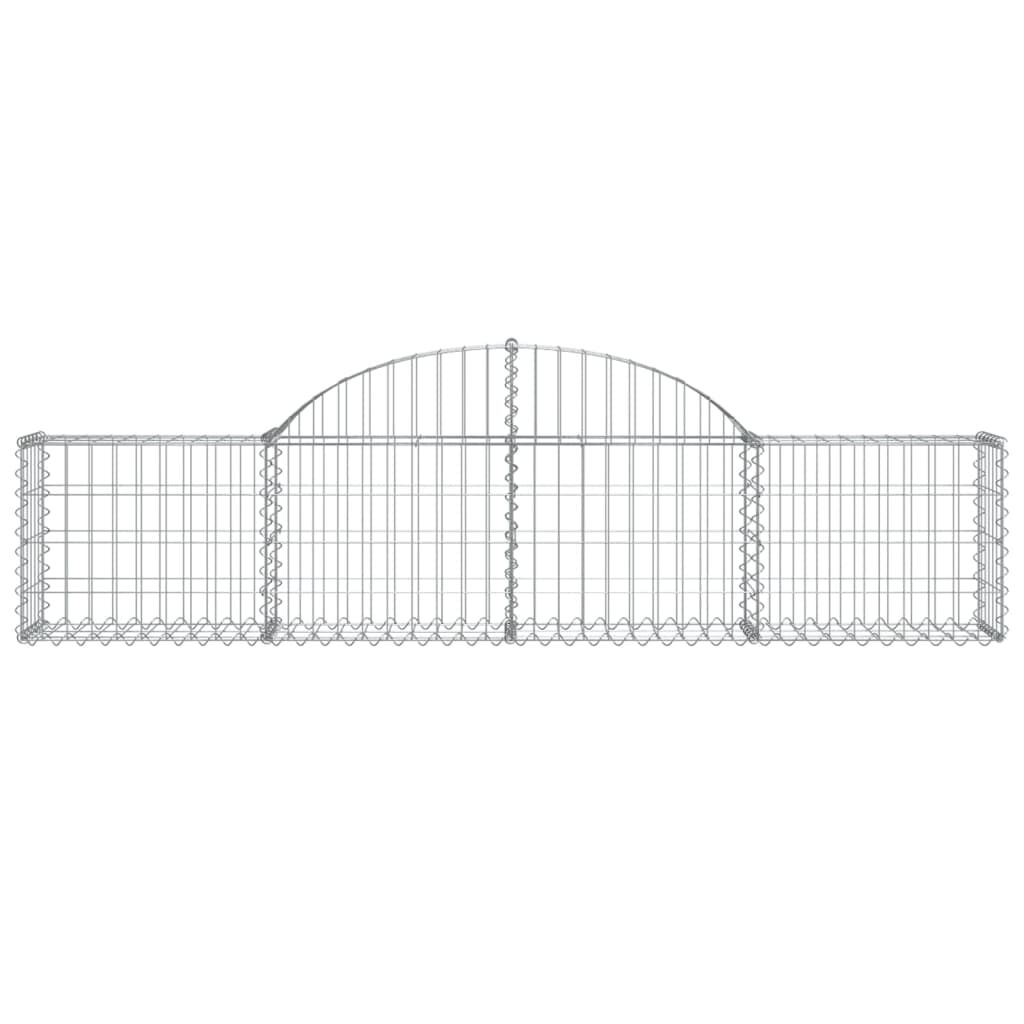 vidaXL Συρματοκιβώτια Τοξωτά 7 τεμ. 200x30x40/60 εκ. Γαλβαν. Ατσάλι