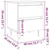vidaXL Κομοδίνα 2 τεμ. Μαύρα 40 x 35 x 50 εκ. από Επεξεργασμένο Ξύλο