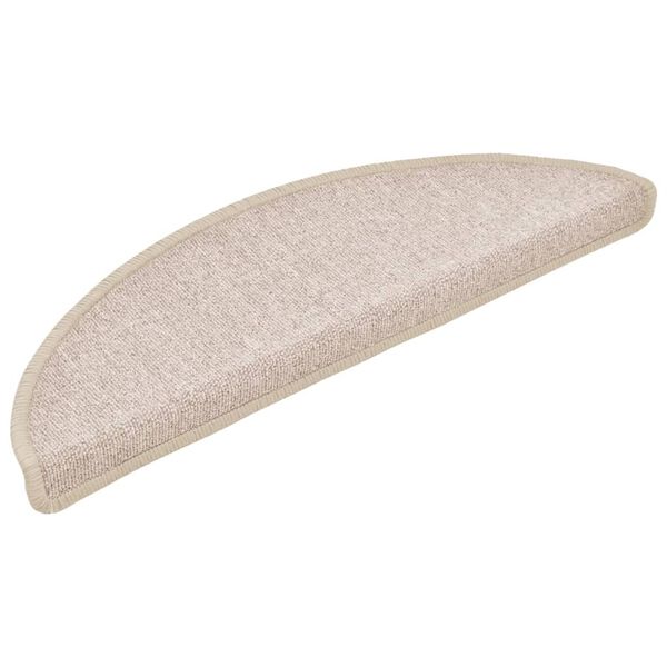 vidaXL Πατάκια Σκάλας 15 τεμ. Χρώμα Taupe 56 x 17 x 3 εκ.