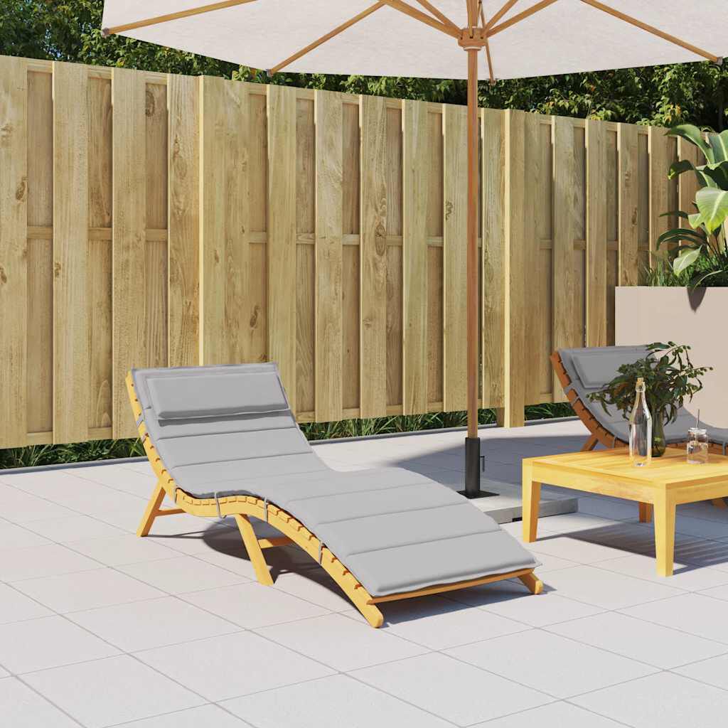 vidaXL Μαξιλάρι Ξαπλώστρας Γκρι 180x60x4 εκ. από Ύφασμα Oxford